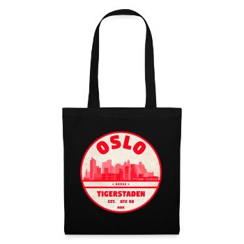 Emblème de la ligne d’horizon de Tigerstaden d’Oslo - Sac en tissu - noir - Devant