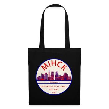 Minsk Skyline Emblem Coordinates - Tote Bag - black - Front
