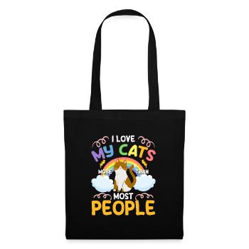 Maîtresse des yeux de chat - Sac en tissu - noir - Devant