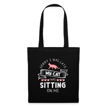Chat sauvage - Sac en tissu - noir - Devant