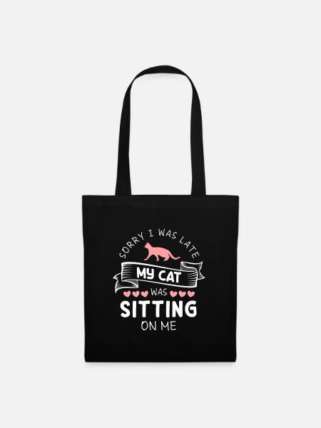 Katze Wildkatze - Stoffbeutel - Schwarz
