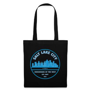 Salt Lake City Skyline Stamp - Tote Bag - black - Front