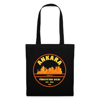 Logo rétro de la Skyline d’Ankara - Sac en tissu - noir - Devant