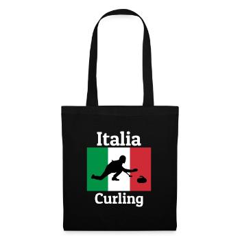 Drapeau italien Équipe de curling Sports de glace d’hiver Italia - Sac en tissu - noir - Devant