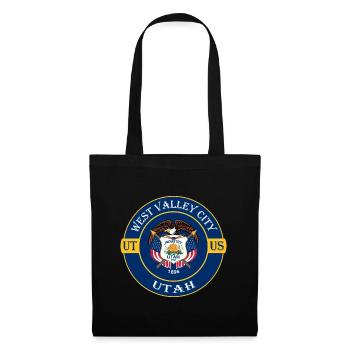 West Valley City Utah Flagge USA Souvenir Abzeichen - Stoffbeutel - Schwarz - Vorne