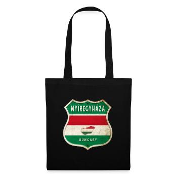 Design du drapeau de Nyíregyháza (Hongrie) - Sac en tissu - noir - Devant