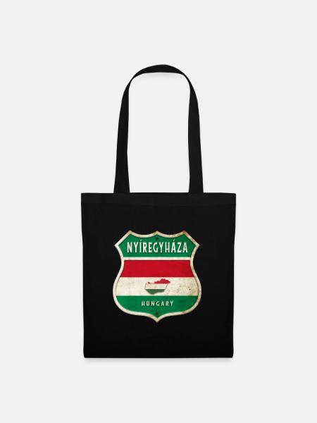 Nyíregyháza Ungarn Wappen Flaggen Design - Stoffbeutel - Schwarz