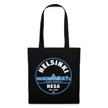 Helsinki Finland Skyline Badge - Tote Bag - black - Front
