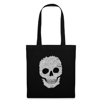 Skull Persian Cute Feline Feral Meow Pet Animals - Stoffbeutel - Schwarz - Vorne