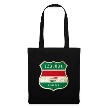 Design du drapeau de Szolnok (Hongrie) - Sac en tissu - noir - Devant