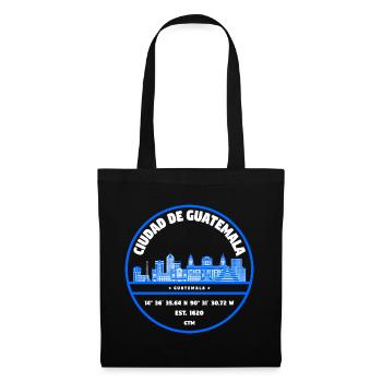 Guatemala City Skyline Blau - Stoffbeutel - Schwarz - Vorne