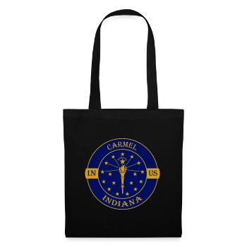 Carmel Indiana Flag USA Travel Souvenir Badge - Sac en tissu - noir - Devant