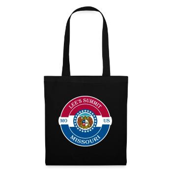 LeeS Summit Missouri Flag USA Souvenir Badge - Tote Bag - black - Front