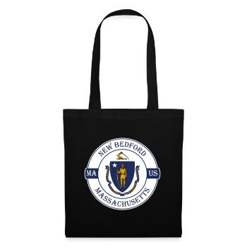 New Bedford Massachusetts Flag USA Travel Souvenir - Tote Bag - black - Front