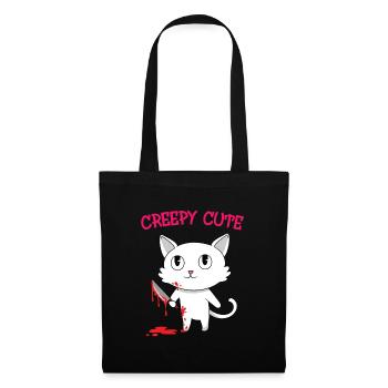 "Creepy Cute" Halloween Shirt For October 31st - Stoffbeutel - Schwarz - Vorne