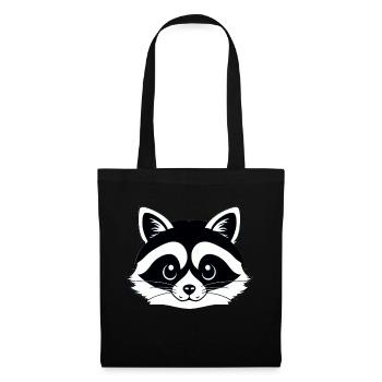 Ratons laveurs Mignon Dessin animé Raton laveur 9 - Sac en tissu - noir - Devant