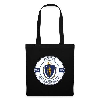 Newton Massachusetts Flag USA Souvenir Badge - Sac en tissu - noir - Devant