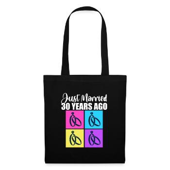 Heart Love Relationship Anniversary Wife Husband - Stoffbeutel - Schwarz - Vorne