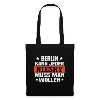 berlin kann jeder niesky muss man wollen - Stoffbeutel - Schwarz - Vorne