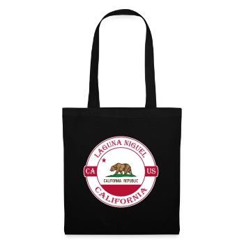 Laguna Niguel California Flagge USA Souvenir Logo - Stoffbeutel - Schwarz - Vorne