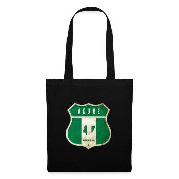 Design du drapeau d'Akure Nigeria - Sac en tissu - noir - Devant