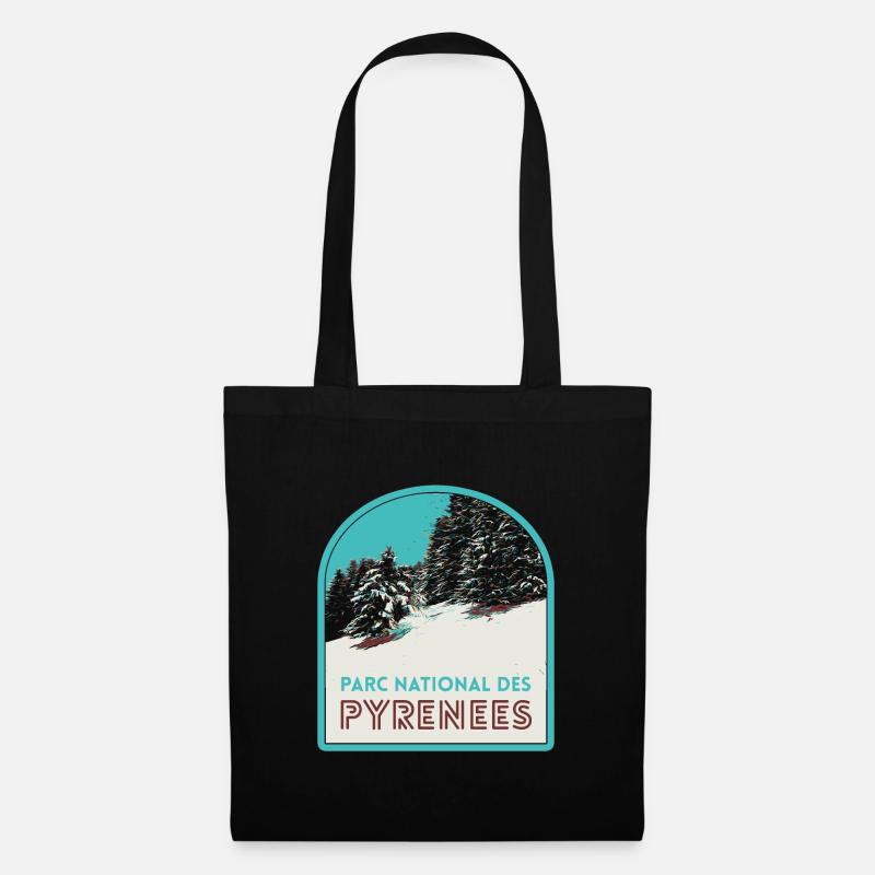 Pyrenäen-Nationalpark unter dem Schnee - Stoffbeutel - Schwarz