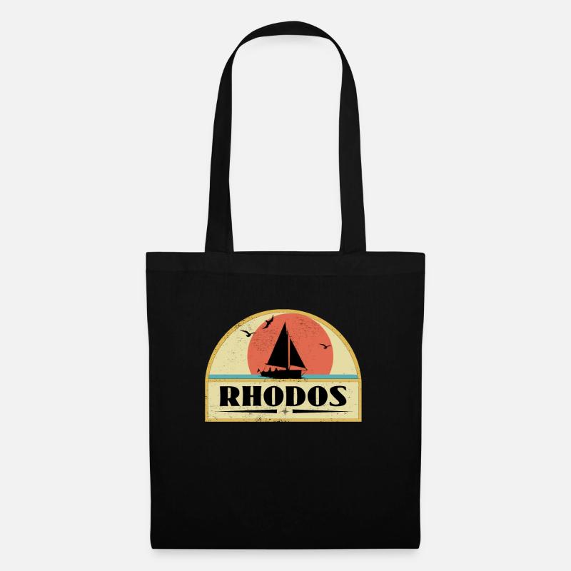 Rhodos - Stoffbeutel - Schwarz