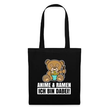 Anime Statement Zeichentrick Manga Popkultur Nerdy - Stoffbeutel - Schwarz - Vorne