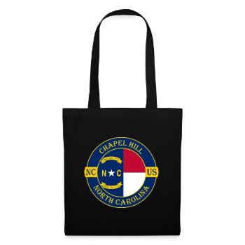Chapel Hill North Carolina Flag USA Souvenir - Tote Bag - black - Front