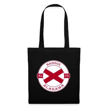 Madison Alabama Flag USA Travel Souvenir Badge - Tote Bag - black - Front
