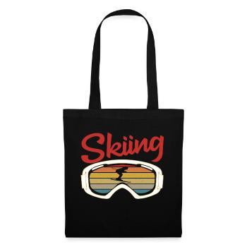 Ski Lunettes de ski Vintage Retro - Sac en tissu - noir - Devant