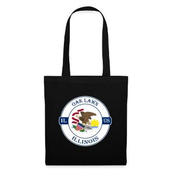 Oak Lawn Illinois Flag USA Travel Souvenir Badge - Tote Bag - black - Front