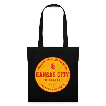 Cercle emblème du barbecue de Kansas City - Sac en tissu - noir - Devant