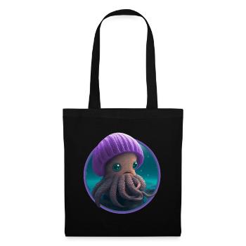 Baby Octopus Octopus with Cap - Tote Bag - black - Front