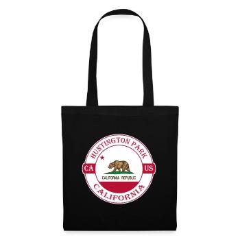 Huntington Park California Flag USA Souvenir - Sac en tissu - noir - Devant