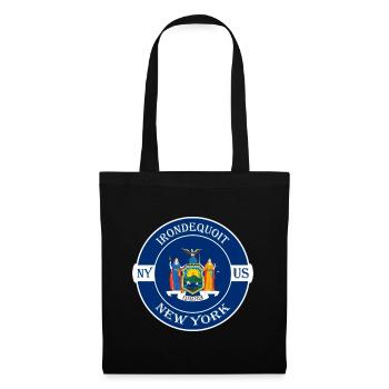 Irondequoit New York Flag USA Souvenir Badge - Sac en tissu - noir - Devant