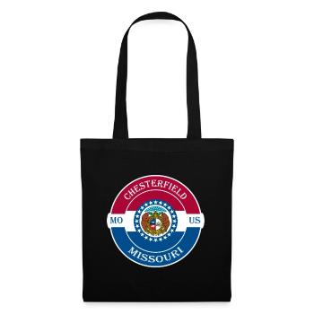 Chesterfield Missouri Flag USA Souvenir Badge - Tote Bag - black - Front