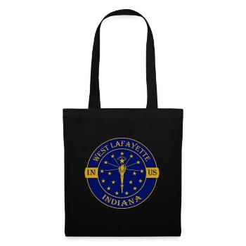 West Lafayette Indiana Flag USA Souvenir Badge - Sac en tissu - noir - Devant