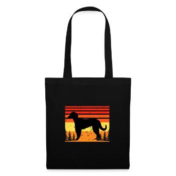 Taigan Dog Lover Silhouette Vintage Sunset - Tote Bag - black - Front