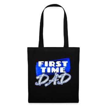 Femme enceinte Papa Déclaration Bébé Famille Bonheur Parents - Sac en tissu - noir - Devant