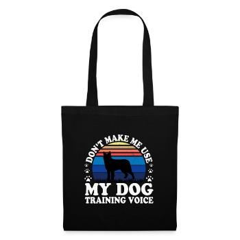 Bouvier Des Ardennes Chien Silhouette Rétro Coucher de Soleil - Sac en tissu - noir - Devant