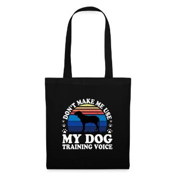 Bleu De Gascogne Grand Dog Silhouette Retro Sunset - Sac en tissu - noir - Devant