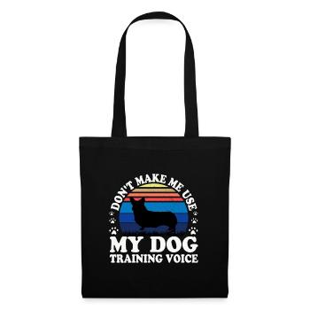 Corgi Dog Silhouette Vintage Sunset for Dog Lovers - Tote Bag - black - Front