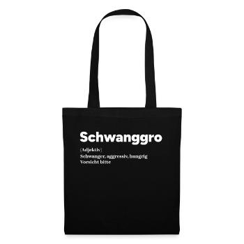 Schwangerschaft Schwanger Mutter Statement Baby - Stoffbeutel - Schwarz - Vorne