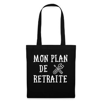 Retraite bricolage humour cadeau bricoleur drôle - Sac en tissu - noir - Devant