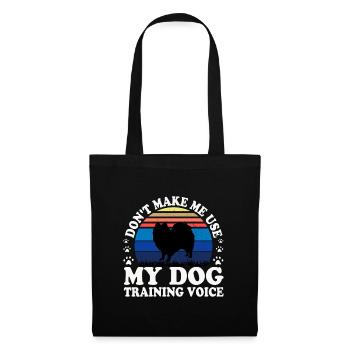 Indischer Spitz Hund Liebhaber Silhouette Vintage Sonnenuntergang - Stoffbeutel - Schwarz - Vorne
