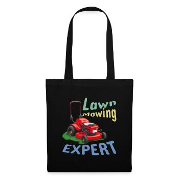 Expert en tonte de pelouse - Sac en tissu - noir - Devant