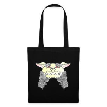 coole asiamotive, Wächterhund, komainu - Stoffbeutel - Schwarz - Vorne