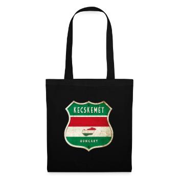 Design du drapeau de la Hongrie à Kecskemét - Sac en tissu - noir - Devant