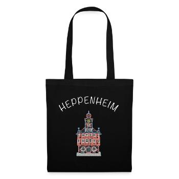 Historisches Rathaus Heppenheim, Hessen - Stoffbeutel - Schwarz - Vorne